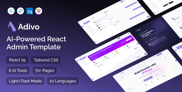 Adivo - AI-Ready React Admin Template (React 19)