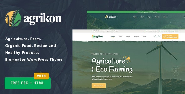 Agrikon - Organic Food Agriculture WooCommerce Theme