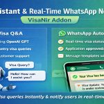 AI Visa Assistant Real Time WhatsApp Notifications VisaNir Addon