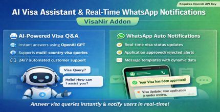 AI Visa Assistant Real Time WhatsApp Notifications VisaNir Addon