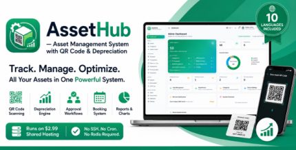 AssetHub - Laravel Asset Management System with QR Code Depreciation