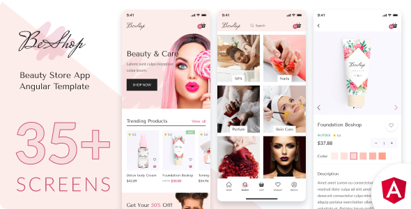 BeShop - Beauty Store eCommerce Angular Mobile App | PWA BeShop - Beauty Store eCommerce Angular Mobile App | PWA