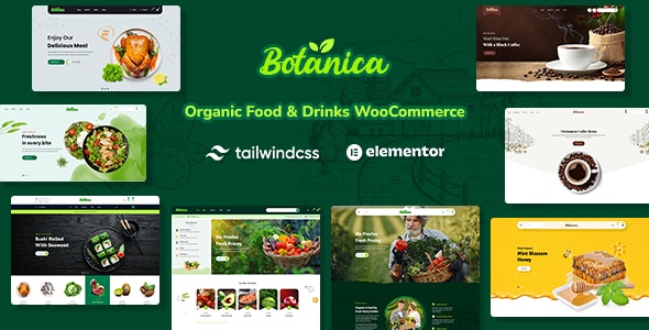 Botanica - Food Drinks Tailwind CSS WooCommerce Theme