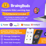 BrainyBuds App Flutter(Full App + Admin Panel)