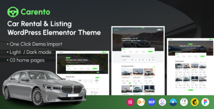 Carento - Car Dealer, Rental Listing WordPress Elementor theme