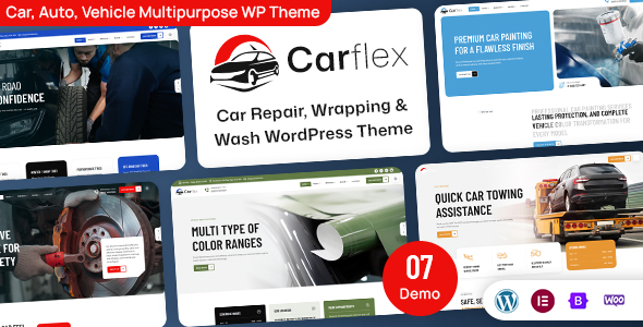 Carflex – Car Repair, Wrapping Wash WordPress Theme