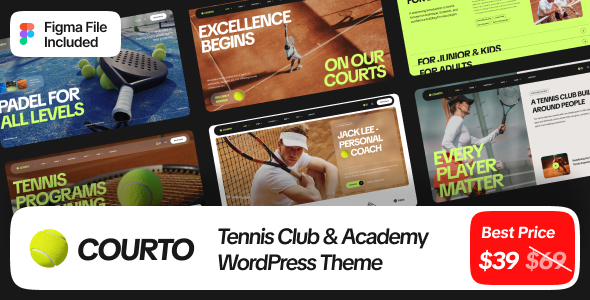 Courto - Tennis Club Padel WordPress Theme Courto - Tennis Club Padel WordPress Theme