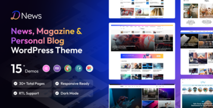Dnews - News Magazine Newspaper WordPress Theme