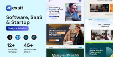 Exsit - Software, SaaS Startup NextJs Template