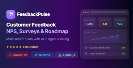 FeedbackPulse SaaS - Customer Feedback, NPS, Survey, Roadmap Changelog Platform with AI