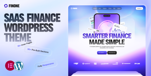 Finone – Finance, SaaS Business WordPress Theme