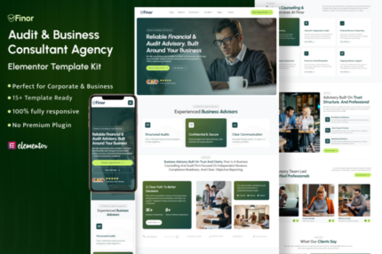 Finor – Audit Accounting Business Consulting Elementor Template Kit