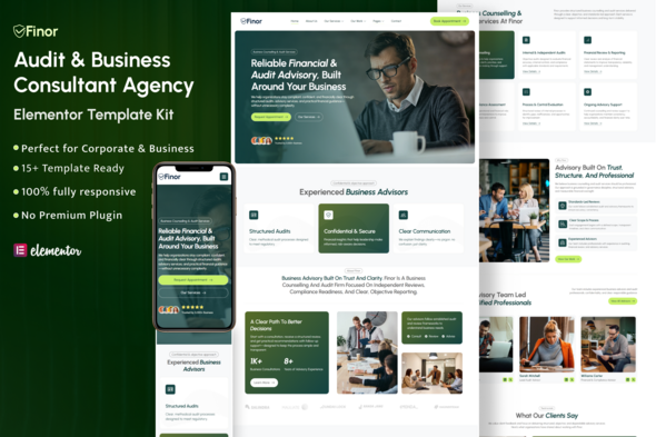 Finor – Audit Accounting Business Consulting Elementor Template Kit