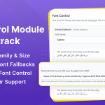 FontControl Module for TableTrack