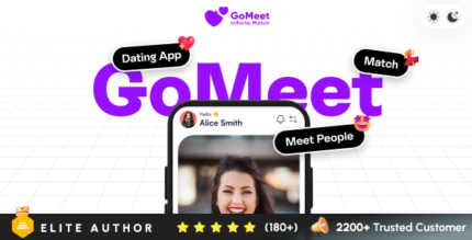 GoMeet - Complete Social Dating Mobile App | Online Dating | Match, Chat Video Dating | Dating App