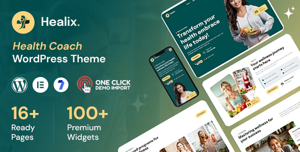 Healix - Health Coach WordPress Theme Healix - Health Coach WordPress Theme