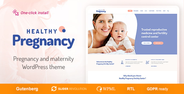 Healthy Pregnancy - Health Medical WordPress Theme