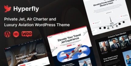 HyperFly - Private Jet Charter Aviation WordPress Theme