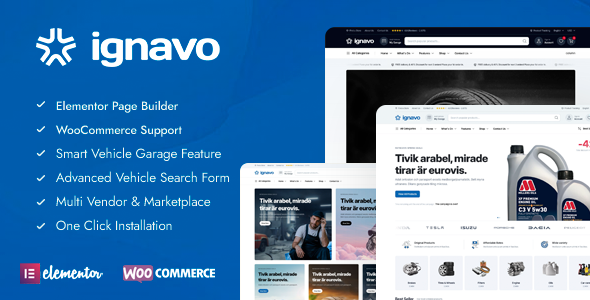 Ignavo - Auto Parts WooCommerce Theme Ignavo - Auto Parts WooCommerce Theme