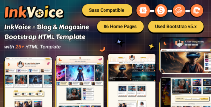 InkVoice - Creative Blog Magazine Bootstrap HTML Template