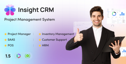 Insight Crm Saas - Laravel Project Manager, Pos, Hrm, Inventory Manager, Customer Support [Regular Version]