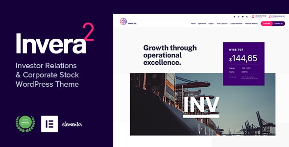 Invera - Investor Relations Corporate Information WordPress Theme