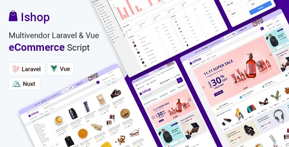 Ishop eCommerce - PWA Multivendor eCommerce CMS - Laravel Vue [Regular Version]