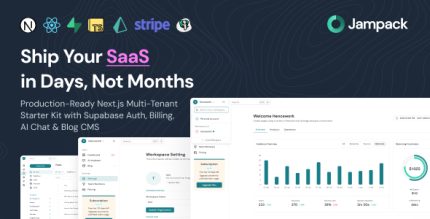 Jampack – Next.js SaaS Starter Kit | Multi-Tenancy with Supabase Auth, Billing, AI Chat Blog CMS