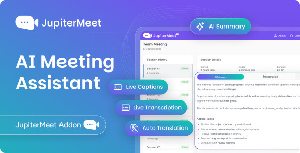 JupiterMeet AI Meeting Assistant Addon JupiterMeet AI Meeting Assistant Addon