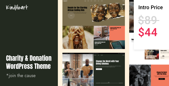 KindHeart - Charity and Donation WordPress Theme