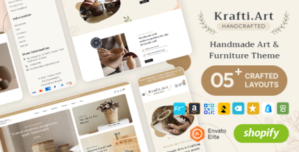 KraftiArt - Furniture, Art Crafts Shopify Theme