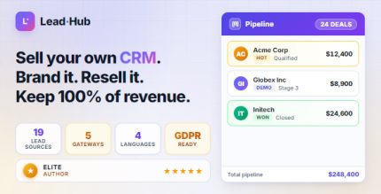 LeadHub - Multi-Tenant SaaS CRM with Lead Pipelines, Forms Automations