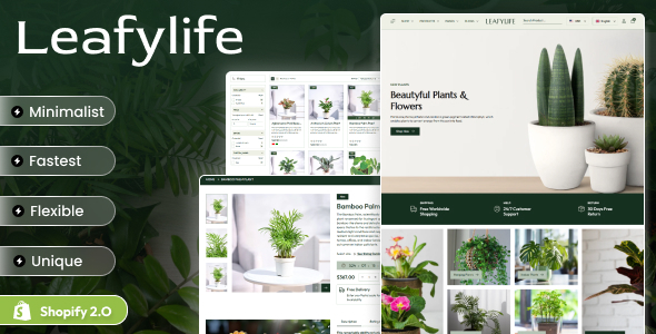 Leafylife - Gardening Houseplants Shopify 2.0 Theme