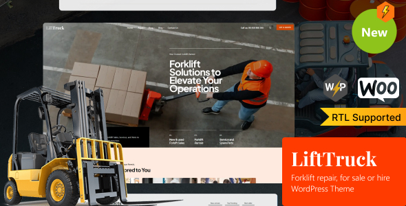 LiftTruck - Forklift Rentals, Services Dealer WordPress Theme