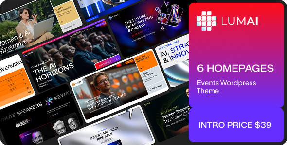 Lumai – Events Conference WordPress Theme