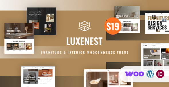 LuxeNest - Furniture Interior WooCommerce WordPress Theme