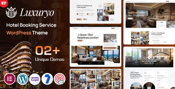 Luxuryo - Hotel Booking WordPress Theme