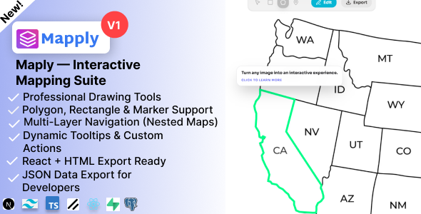 Maply – Interactive Image Map Builder with SVG Editor Next.js Script