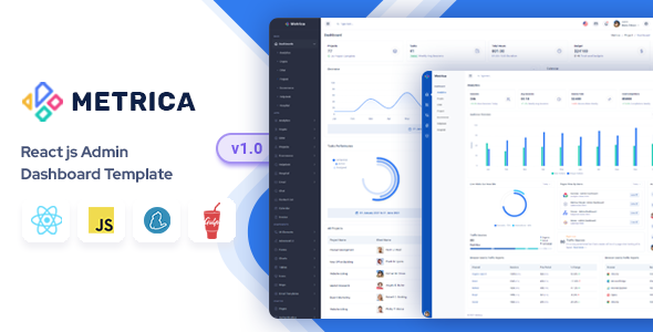 Metrica - React Admin Dashboard Template (React 18)