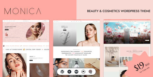 Monica - Beauty Cosmetic Shop WordPress Theme