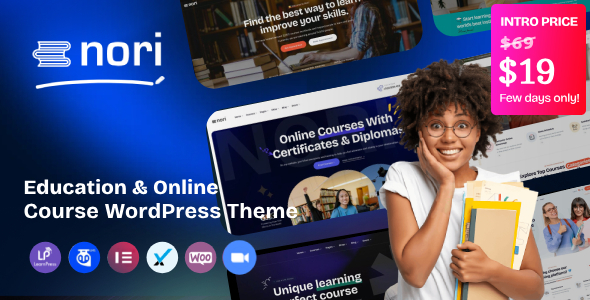 Nori - Online Courses Education WordPress Theme