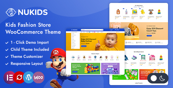 Nukids - Kidswear Toy Store Elementor WooCommerce Theme