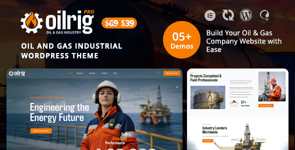 Oilrigpro - Oil Gas Company WordPress Theme