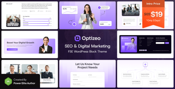 Optizeo – SEO Digital Marketing FSE WordPress Block Theme