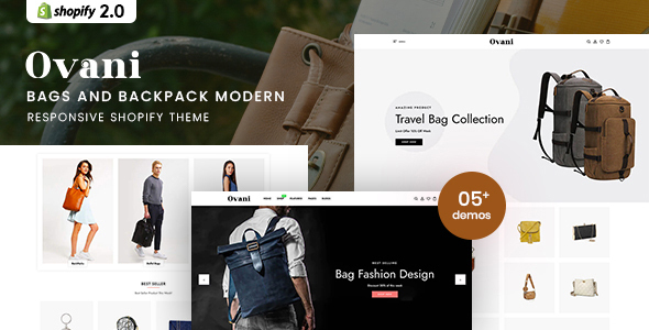 Ovani - Bags Backpack Modern Shopify 2.0 Theme Ovani - Bags Backpack Modern Shopify 2.0 Theme
