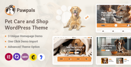Pawpals - Pet Care Pet Shop WordPress Theme