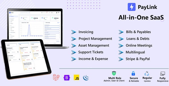 PayLink – Laravel SaaS for Invoicing, Project Asset Management, Billing Finance