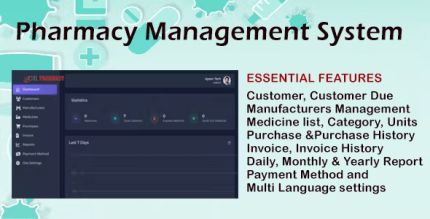 Pharmacy Management Software with Ecommerce Store-PWA