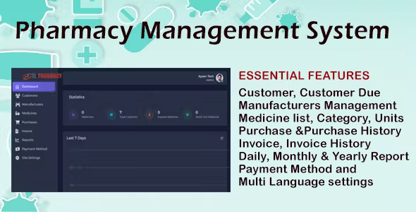 Pharmacy Management Software with Ecommerce Store-PWA