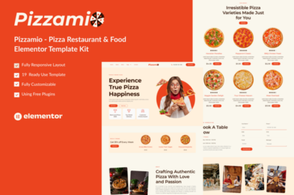 Pizzamio - Pizza Restaurant Food Elementor Template Kit